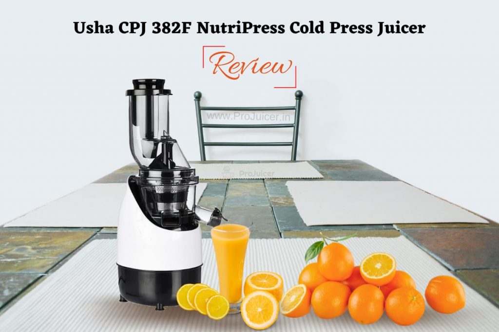 Juicing with Usha CPJ 382S NutriPress Cold Press Juicer