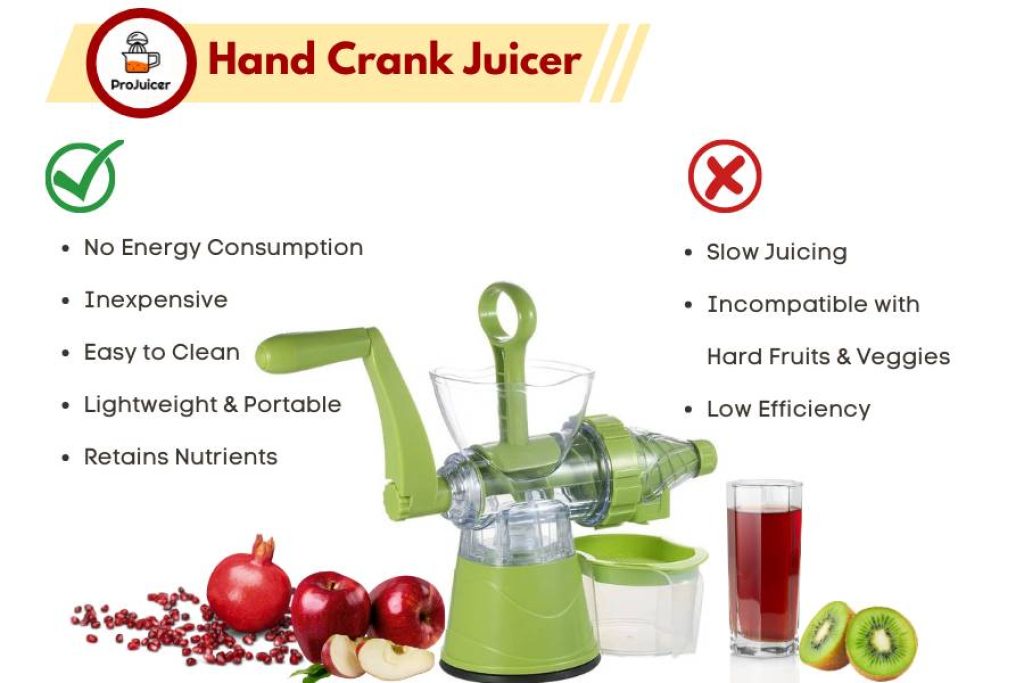 Hand crank juicer pros and cons