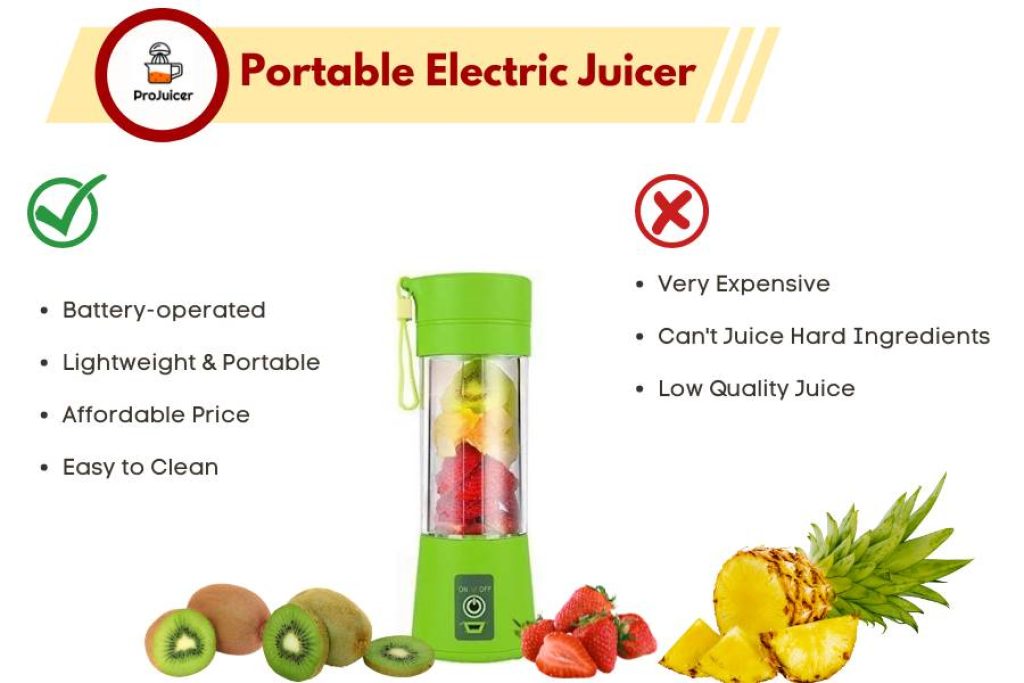 Portable electric juicer pros and cons